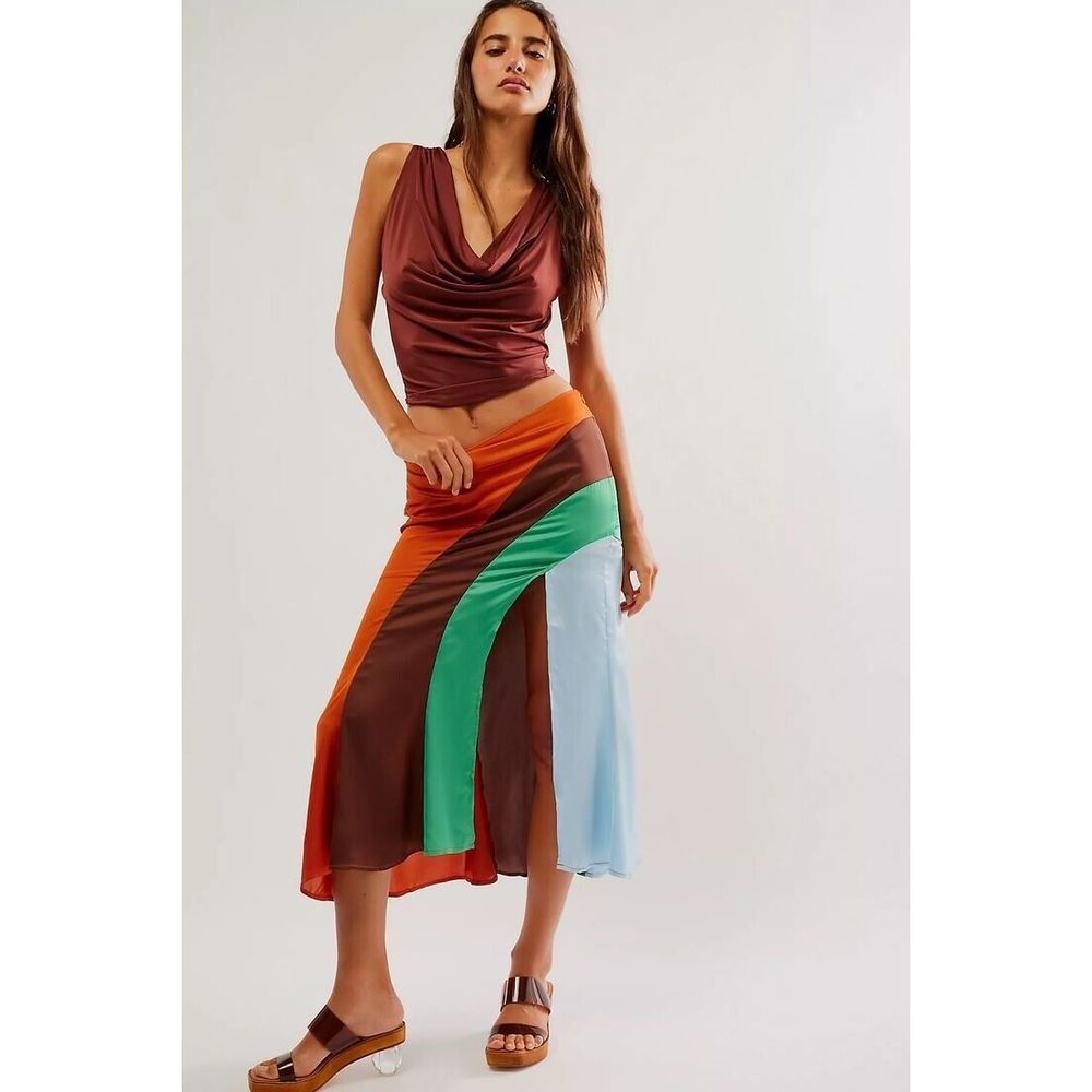 Free People Jojo Crafty Midi Skirt Size 0